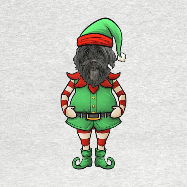 Portuguese Water Dog Christmas Elf by whyitsme